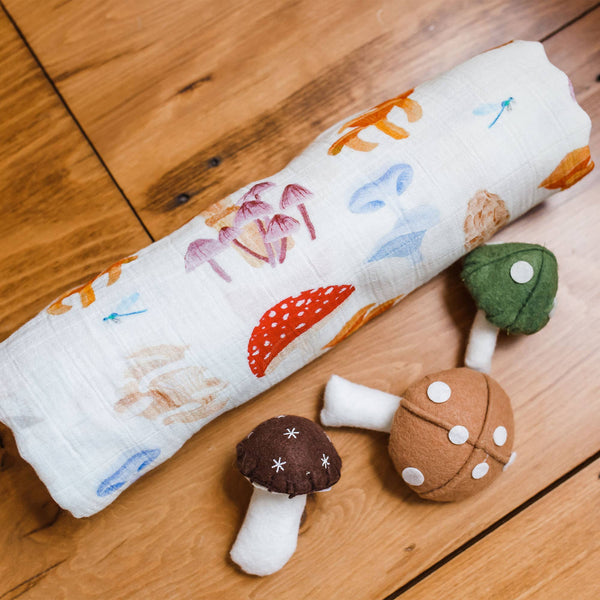 Mushrooms Baby Swaddle Blanket