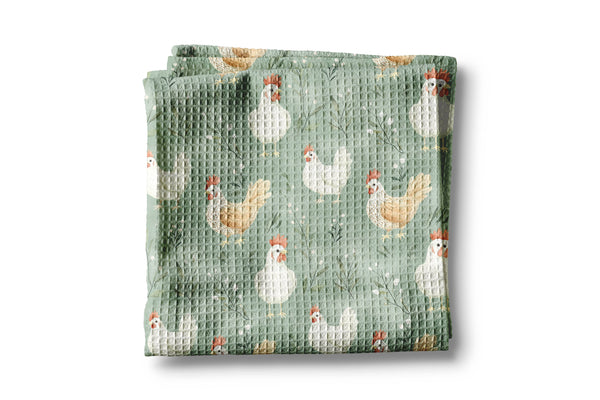Chicken Collage Farmhouse Coop Homestead Kitchen Towel